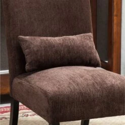 Porch & Den Vista Armless Chenille Accent Chair W/ Kidney Pillow - Red -Baxton Acme Shop ff1e7bbc f0e7 4a1d b526 05301ac6fdd0