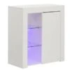 Office Or Living Room Side Storage Cabinet With LED - White -Baxton Acme Shop ff90510f a29f 4906 b206 ce52cc95369a