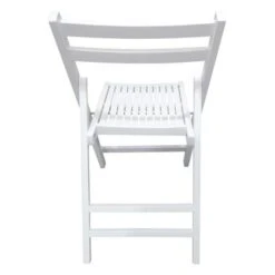 Nestfair White Slatted Wood Folding Chair(Set Of 4) - White -Baxton Acme Shop ffda2016 0d27 445a 8daa 5c1b23c2e067